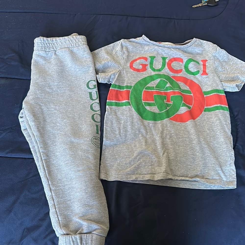 Gucci Kids Gray Tracksuit Set